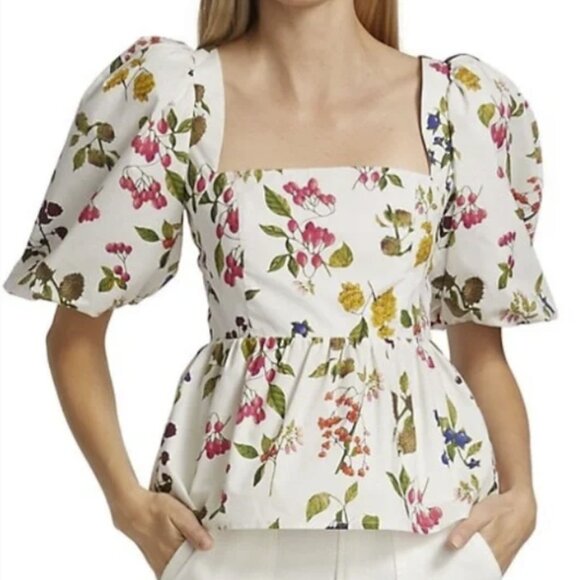 Cara Cara Alexis Puff Sleeve Blouse Size X-Small - Picture 1 of 4